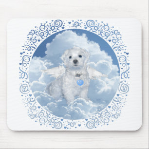 Maltese Rescue Angel Mouse Pad