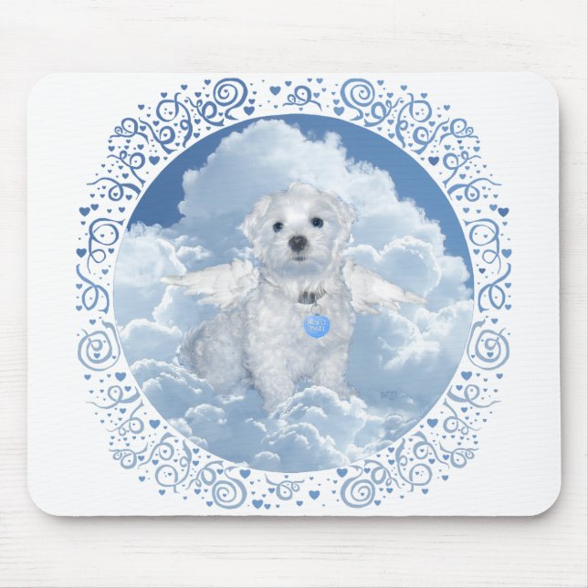 Maltese Rescue Angel Mouse Pad (Front)