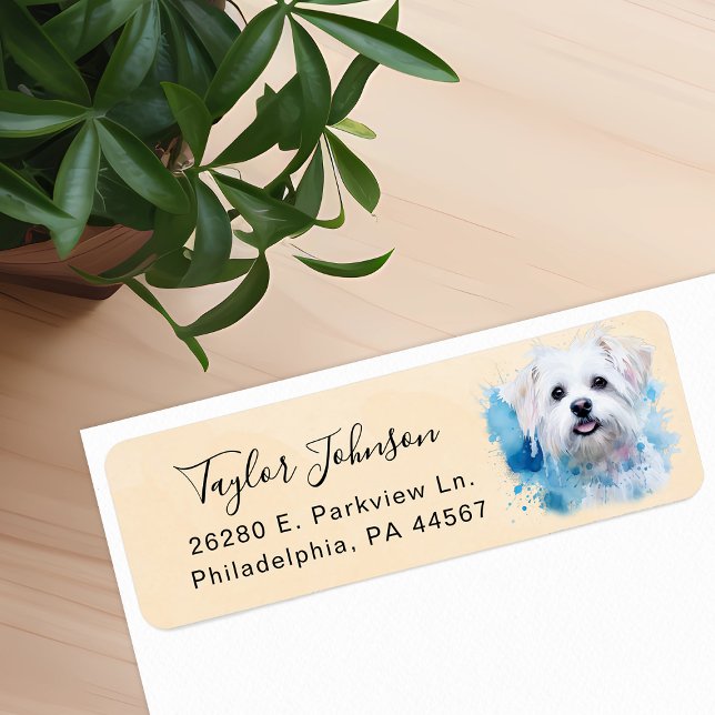 Maltese Return Address Label (Creator Uploaded)