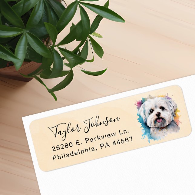 Maltese Return Address Label (Creator Uploaded)