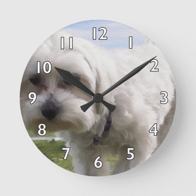 Maltese Round Clock (Front)