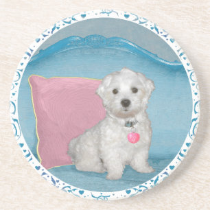 Maltese Sandstone Drink Coaster