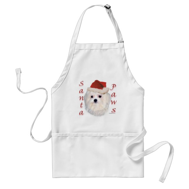 Maltese Santa Paws Standard Apron (Front)