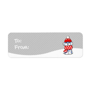 Maltese Scarf Christmas Gift Tags To/From