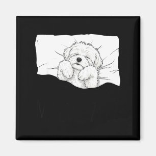 Maltese sleepshirt pyjamas funny dog pun bedtime magnet