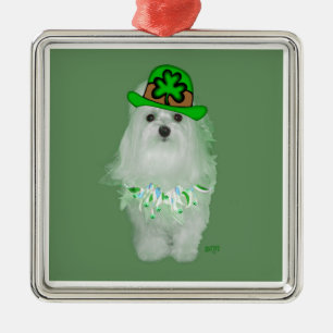 Maltese St. Patricks Day Metal Tree Decoration