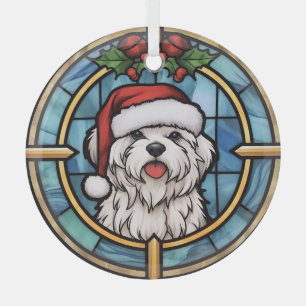 Maltese Stained Glass Christmas Tree Decoration