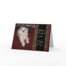 Maltese 'Thinking of You with Love" humour Card