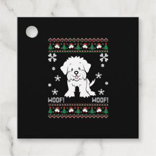 Maltese Ugly Christmas Sweater Favour Tags