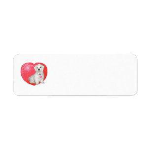 Maltese Valentine's Day Return Address Label