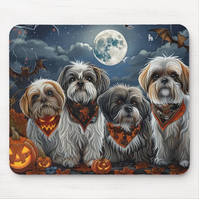 Malti Tzu Halloween Spooky Mouse Pad (Front)