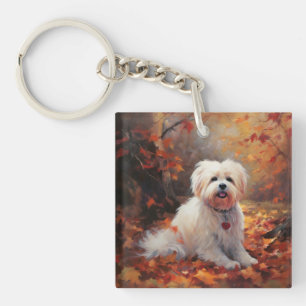Malti Tzu in Autumn Leaves Fall Inspire Key Ring