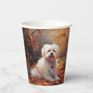 Malti Tzu in Autumn Leaves Fall Inspire Paper Cups
