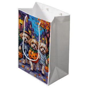Malti Tzu Trick-or-Treating in Halloween Costumes Medium Gift Bag