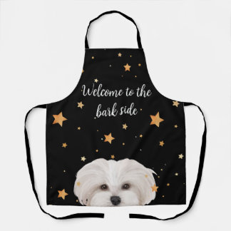 Maltipoo Apron Welcome to the Bark Side Funny Dog 