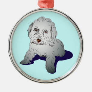 Maltipoo Cute Puppy Metal Ornament