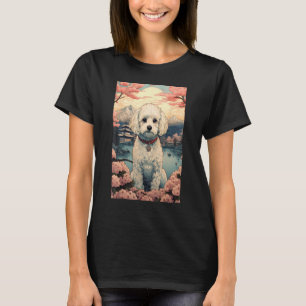 Maltipoo Dog Aesthetic Japanese Ukiyo e 4 T-Shirt