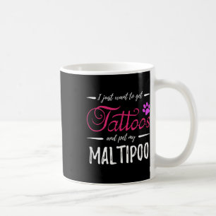 Maltipoo Dog Lover Tattoo Funny Dog Mum Gift Idea Coffee Mug