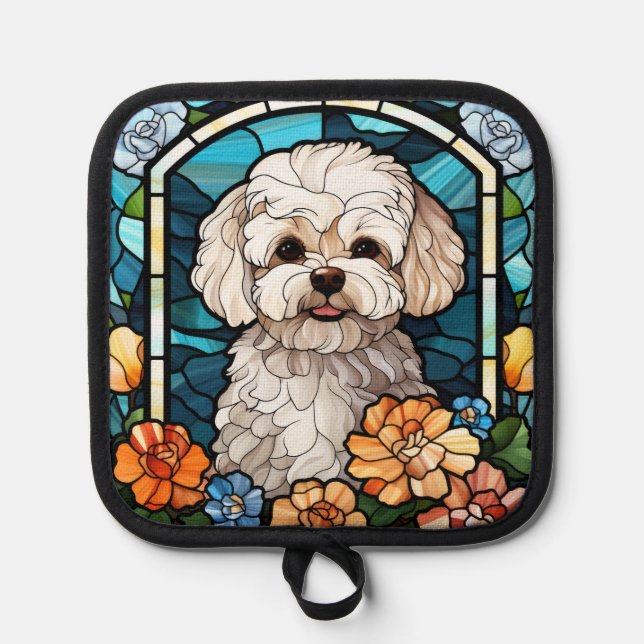 Maltipoo Dog Pot Holders (Front)