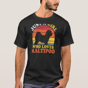 Maltipoo Dog  Vintage Just A Girl Who Loves Maltip T-Shirt