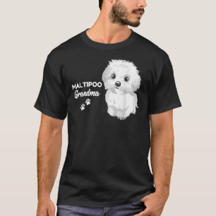 Maltipoo Grandma Animals Design For Maltese Poodle T-Shirt