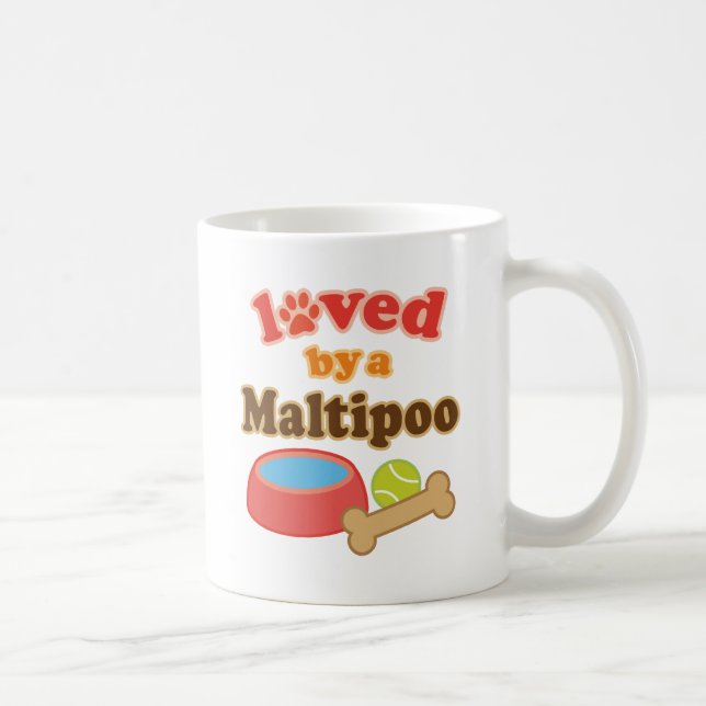 maltipoo loved by coffee mug (Right)