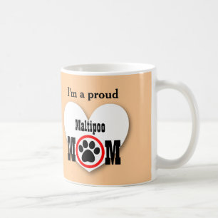 MALTIPOO Mum Dog Lover Paw Print Gift B08 Coffee Mug
