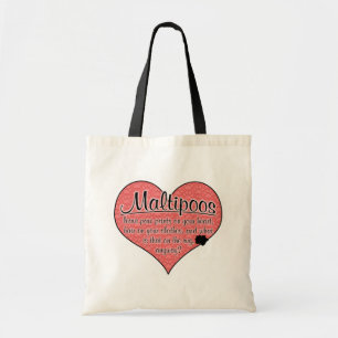 Maltipoo Paw Prints Dog Humour Tote Bag