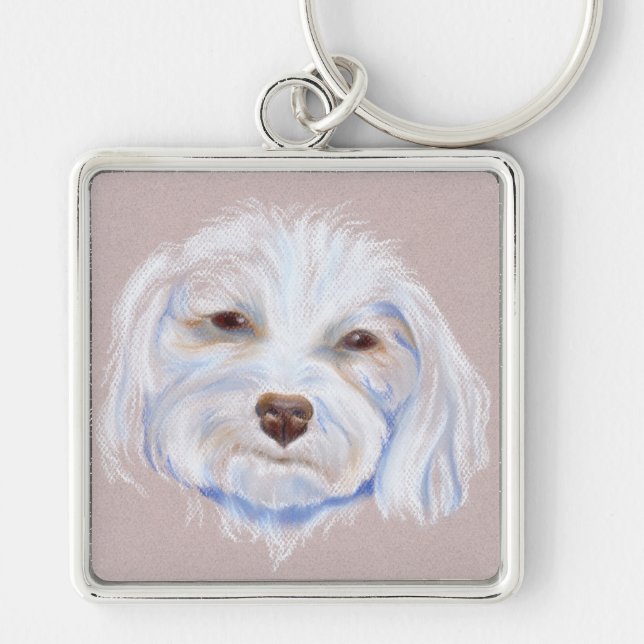 Maltipoo with an Attitude Key Ring (Front)