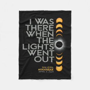 Malvern 2024 Solar Eclipse 2024 040824 Eclipse Fleece Blanket