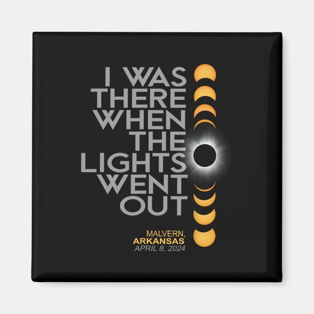 Malvern 2024 Solar Eclipse 2024 040824 Eclipse  Magnet (Front)