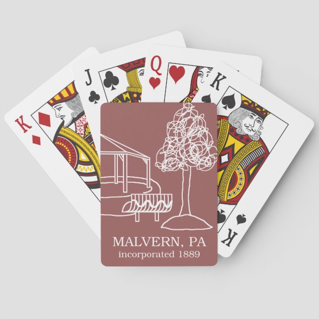 Malvern PA - Burke Park playing cards (Back)