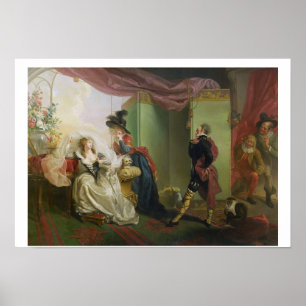 Malvolio before Olivia, from 'Twelfth Night' by Wi Poster