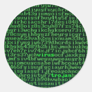 Malware Classic Round Sticker