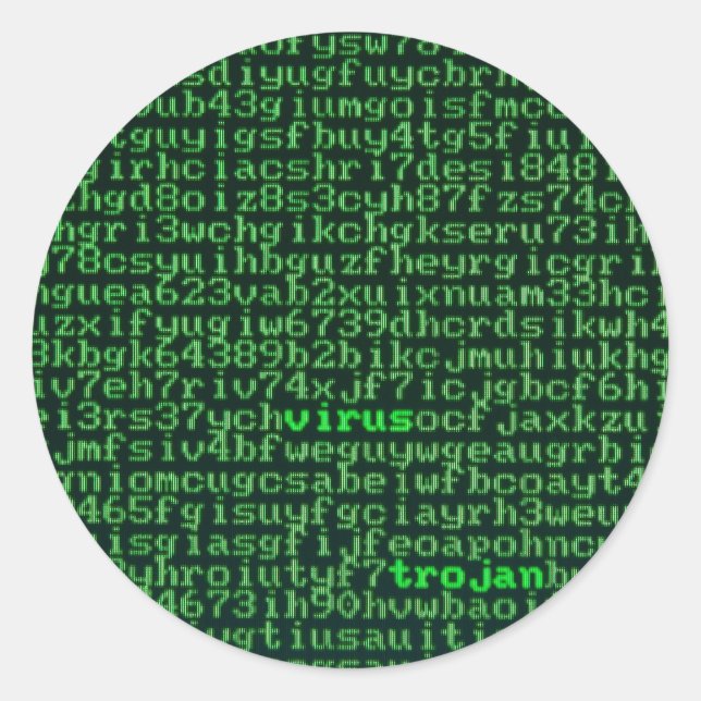 Malware Classic Round Sticker (Front)