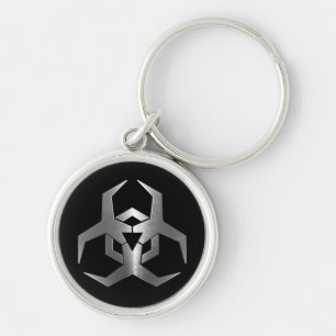 Malware Hazard Symbol Key Ring