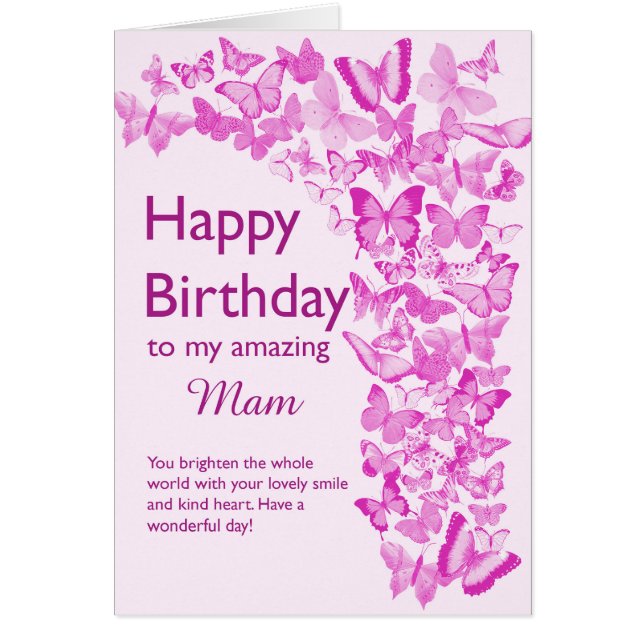 Mam Birthday Butterflies (Front)
