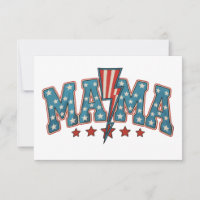 Mama 4th Of July Patriotic Mum Lightning Bolt