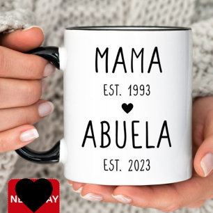 Mama Abuela Established Years Personalised Mug
