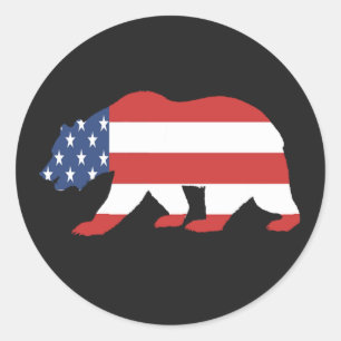 Mama America Classic Round Sticker