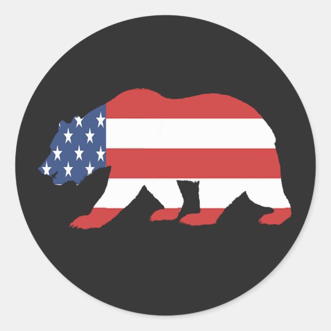Mama America Classic Round Sticker (Front)