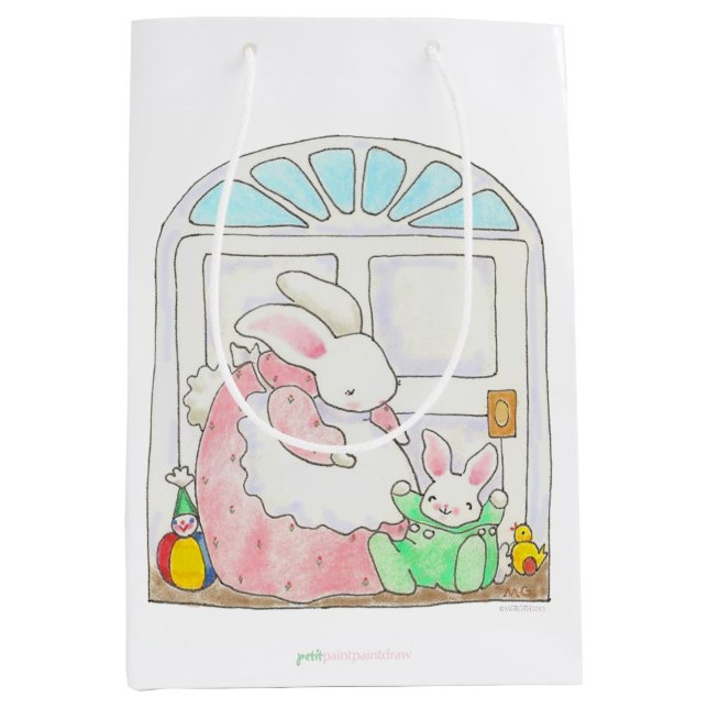 Mama and Baby Bunny gift bag (Front)