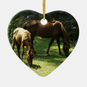 Mama and Baby Ceramic Ornament