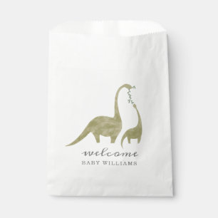Mama and Baby Dinosaur Neutral Baby Shower Favour Bag