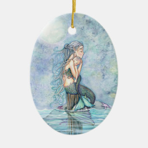 Mama and Baby Mermaid Ornament