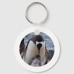 Mama and Baby Penguin Key Ring