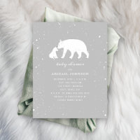 Mama and Baby Polar Bear Neutral Baby Shower
