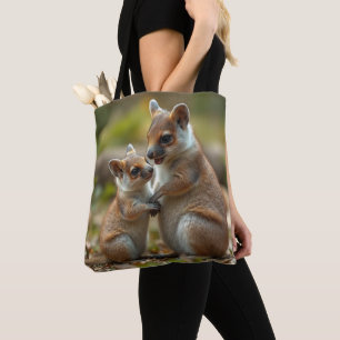 Mama And Baby Quokka Life Lessons, Tote Bag