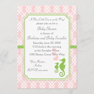 Mama and Baby Seahorse Invitation