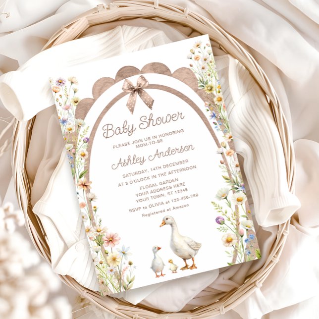 Mama and Little Gosling Baby Shower Invitation (Creator Uploaded)